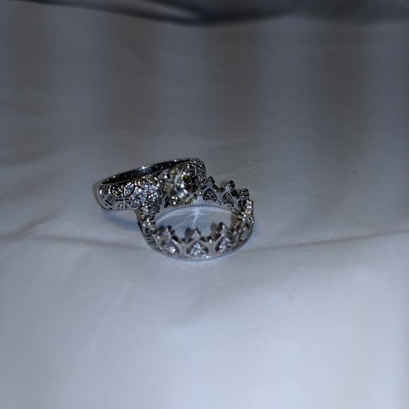 Two silver princess rings - Picture 6 of 6